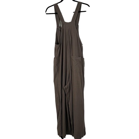 Natural Life Carrington Jumpsuit Overalls Mushroom Brown Floral Embroidery XS - Picture 4 of 6